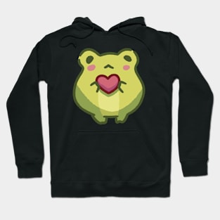 Cute frog with heart Hoodie